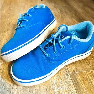 Bold Blue Heelys.